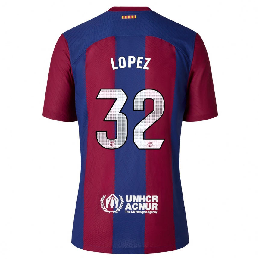 Vaikiškas Fermin Lopez #32 Raudona Melyna Namų Marškinėliai 2023/24 T-Shirt