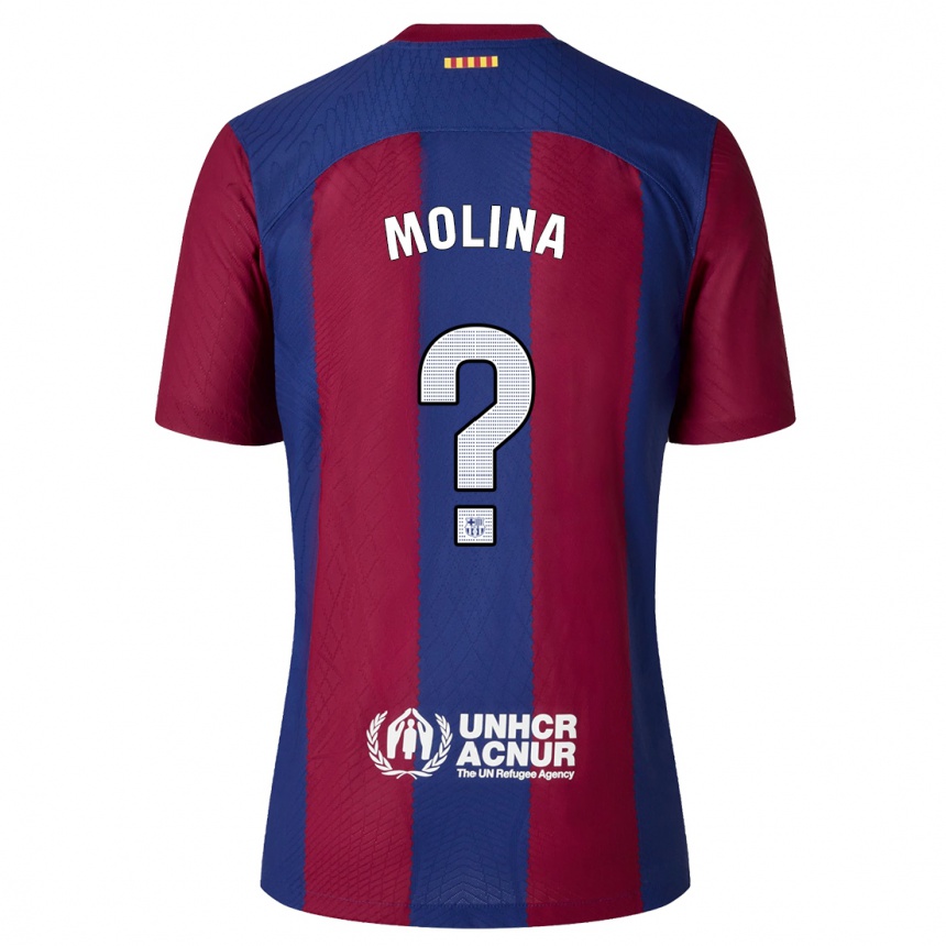 Vaikiškas Jan Molina #0 Raudona Melyna Namų Marškinėliai 2023/24 T-Shirt