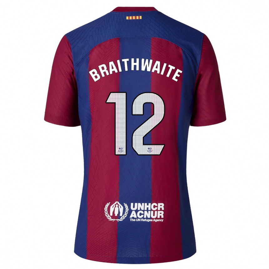 Vaikiškas Martin Braithwaite #12 Raudona Melyna Namų Marškinėliai 2023/24 T-Shirt