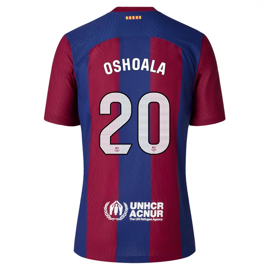 Vaikiškas Asisat Oshoala #20 Raudona Melyna Namų Marškinėliai 2023/24 T-Shirt