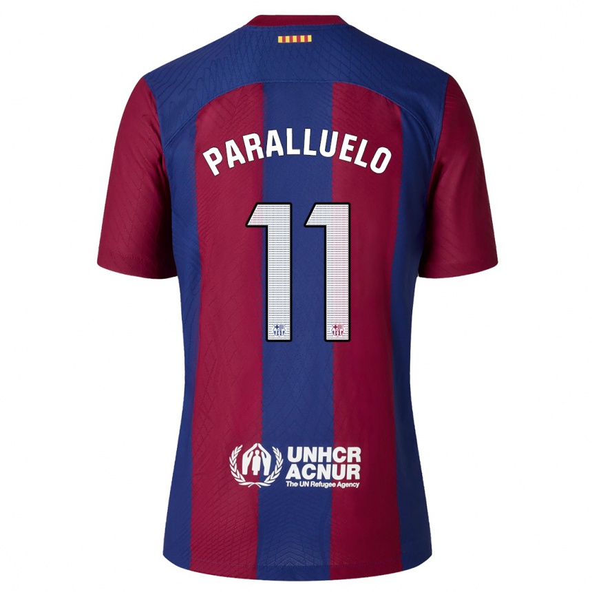 Vaikiškas Salma Paralluelo #11 Raudona Melyna Namų Marškinėliai 2023/24 T-Shirt