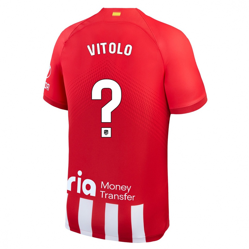 Vaikiškas Vitolo #0 Raudona Balta Namų Marškinėliai 2023/24 T-Shirt