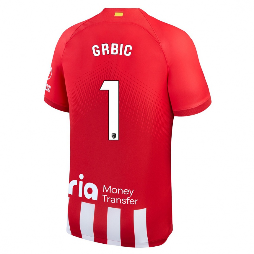 Vaikiškas Ivo Grbic #1 Raudona Balta Namų Marškinėliai 2023/24 T-Shirt