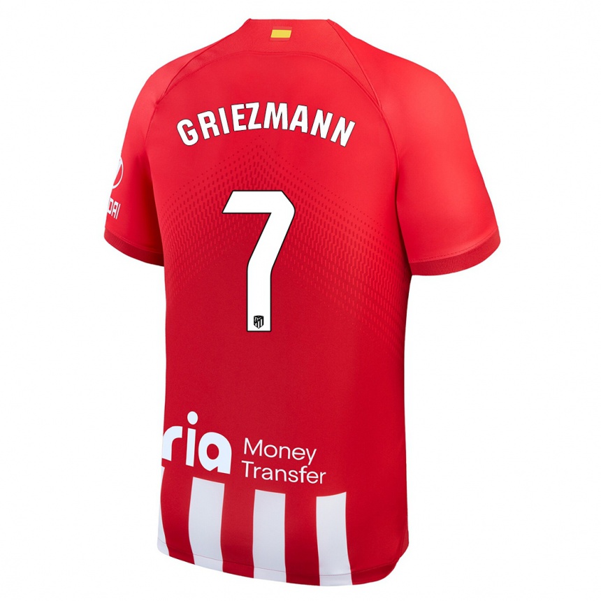 Vaikiškas Antoine Griezmann #7 Raudona Balta Namų Marškinėliai 2023/24 T-Shirt