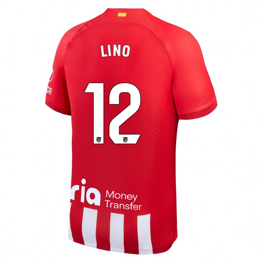 Vaikiškas Samuel Lino #12 Raudona Balta Namų Marškinėliai 2023/24 T-Shirt