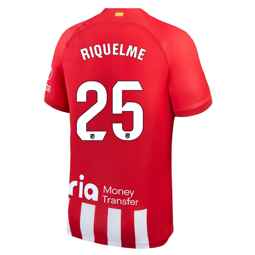 Vaikiškas Rodrigo Riquelme #25 Raudona Balta Namų Marškinėliai 2023/24 T-Shirt