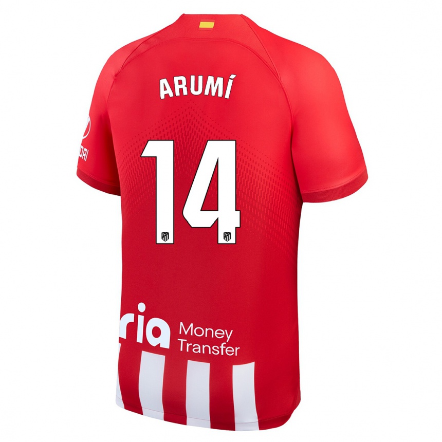 Vaikiškas Joel Arumí #14 Raudona Balta Namų Marškinėliai 2023/24 T-Shirt