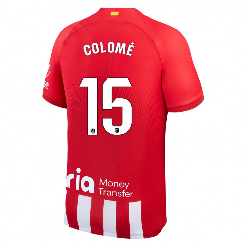 Vaikiškas Jan Colomé #15 Raudona Balta Namų Marškinėliai 2023/24 T-Shirt