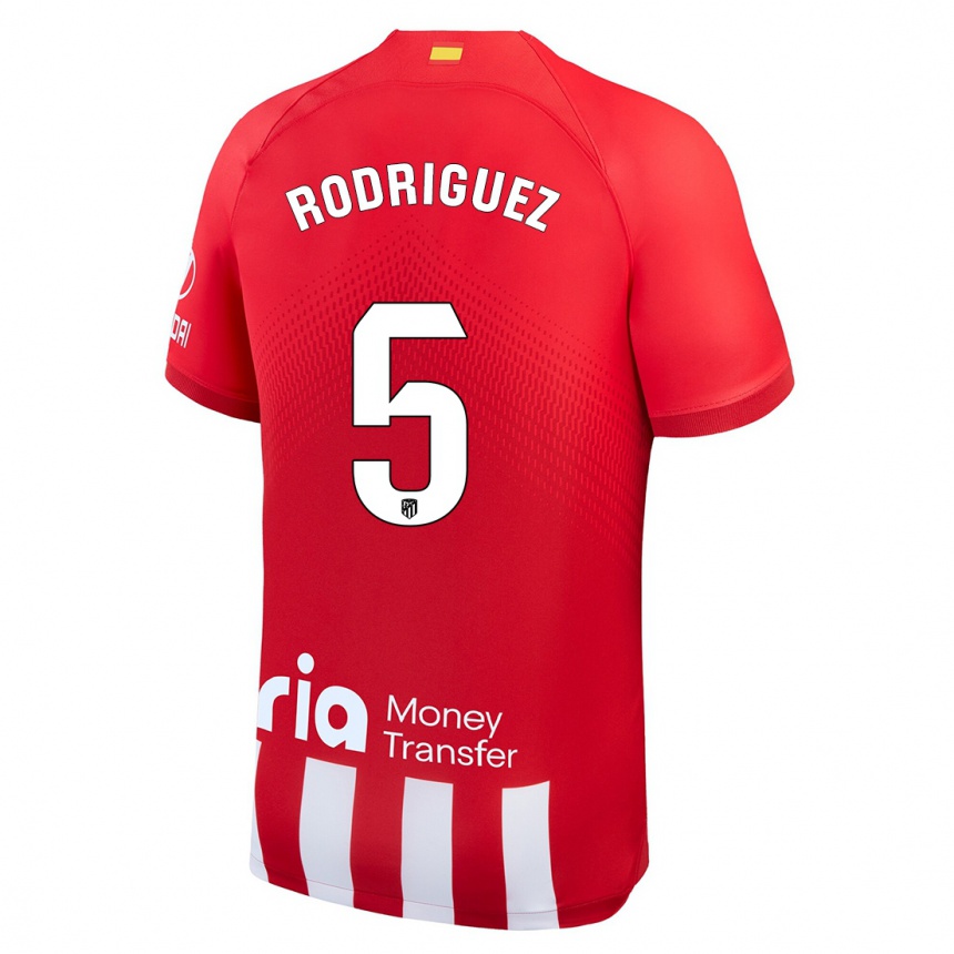 Vaikiškas Cinta Rodriguez #5 Raudona Balta Namų Marškinėliai 2023/24 T-Shirt