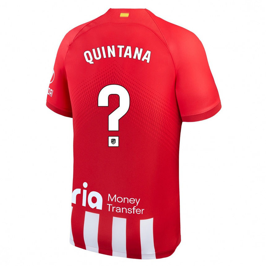 Vaikiškas Nacho Quintana #0 Raudona Balta Namų Marškinėliai 2023/24 T-Shirt