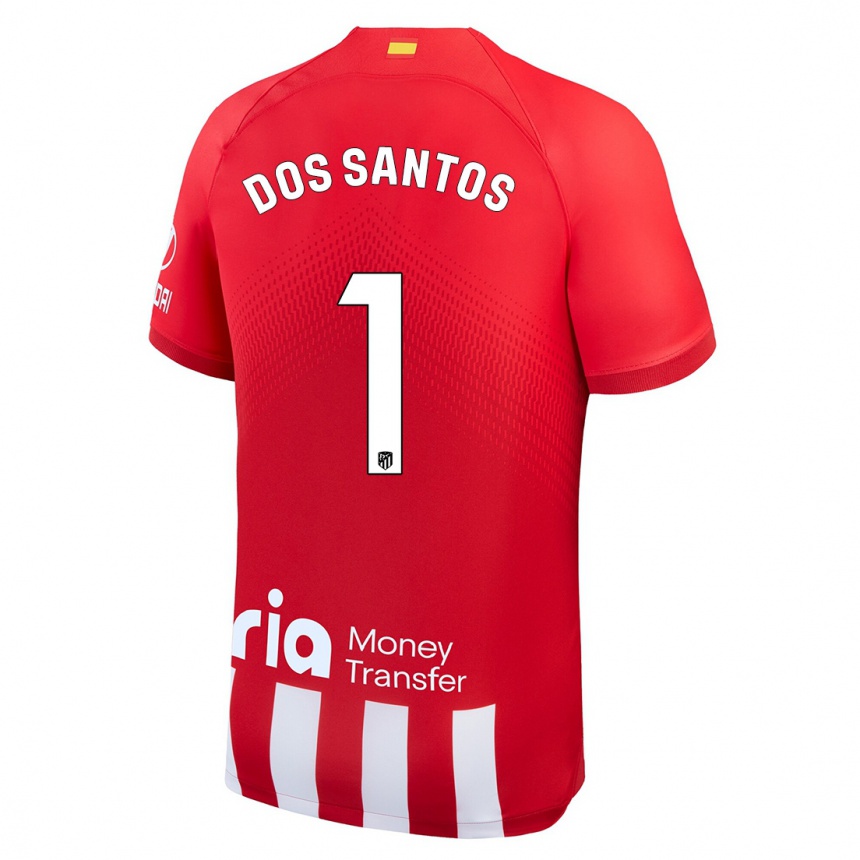 Vaikiškas Alex Dos Santos #1 Raudona Balta Namų Marškinėliai 2023/24 T-Shirt