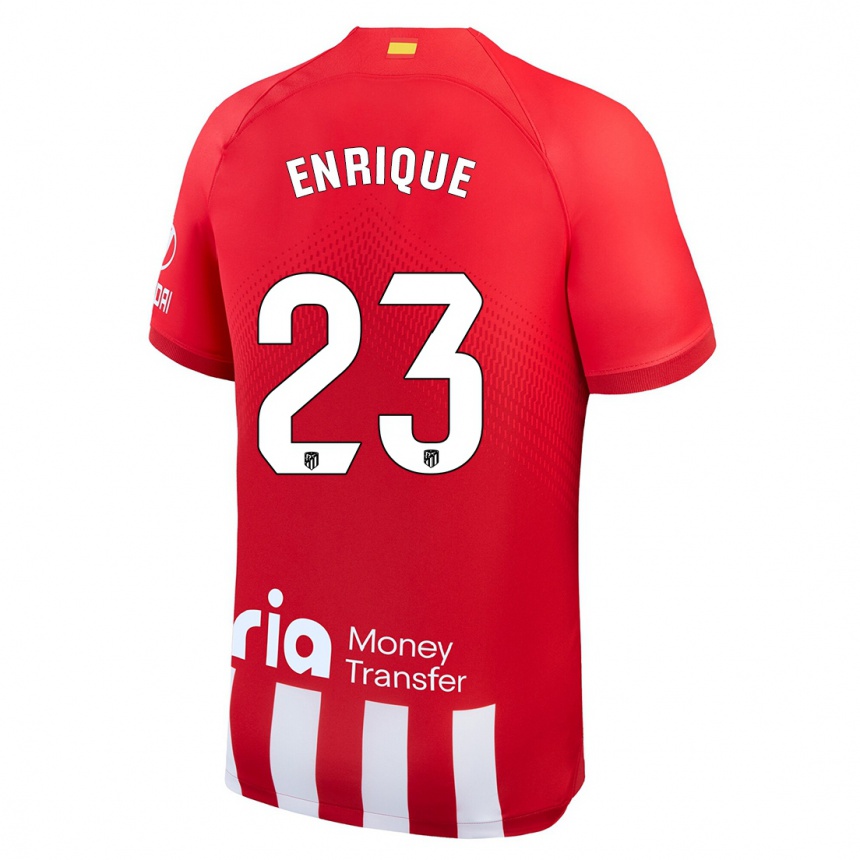 Vaikiškas Gustavo Enrique #23 Raudona Balta Namų Marškinėliai 2023/24 T-Shirt