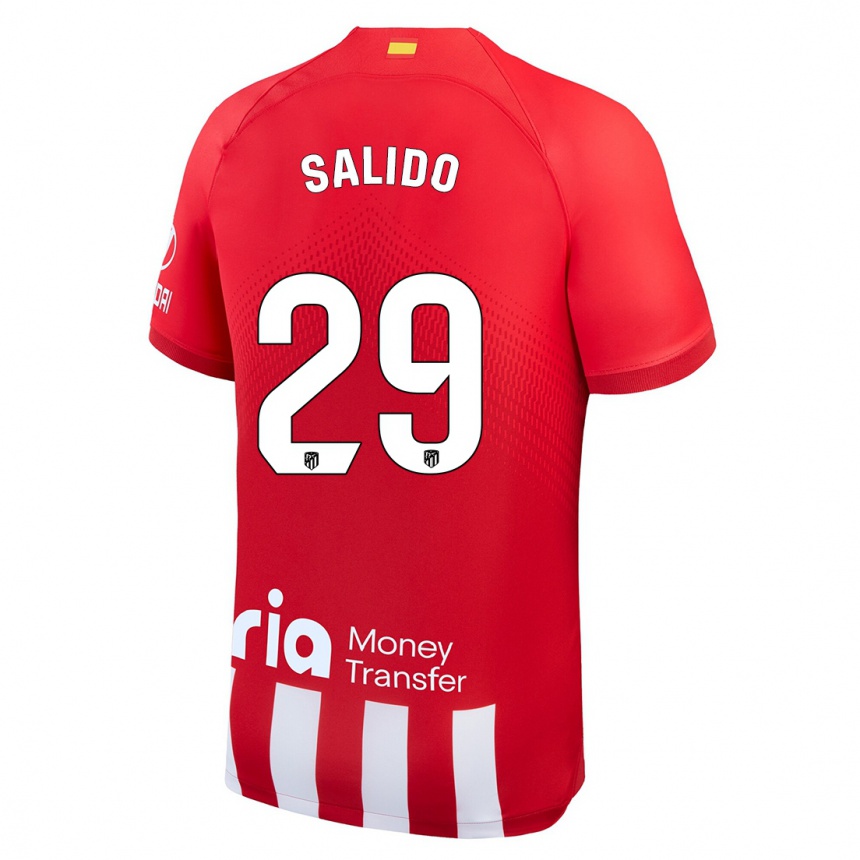 Vaikiškas Alberto Salido #29 Raudona Balta Namų Marškinėliai 2023/24 T-Shirt