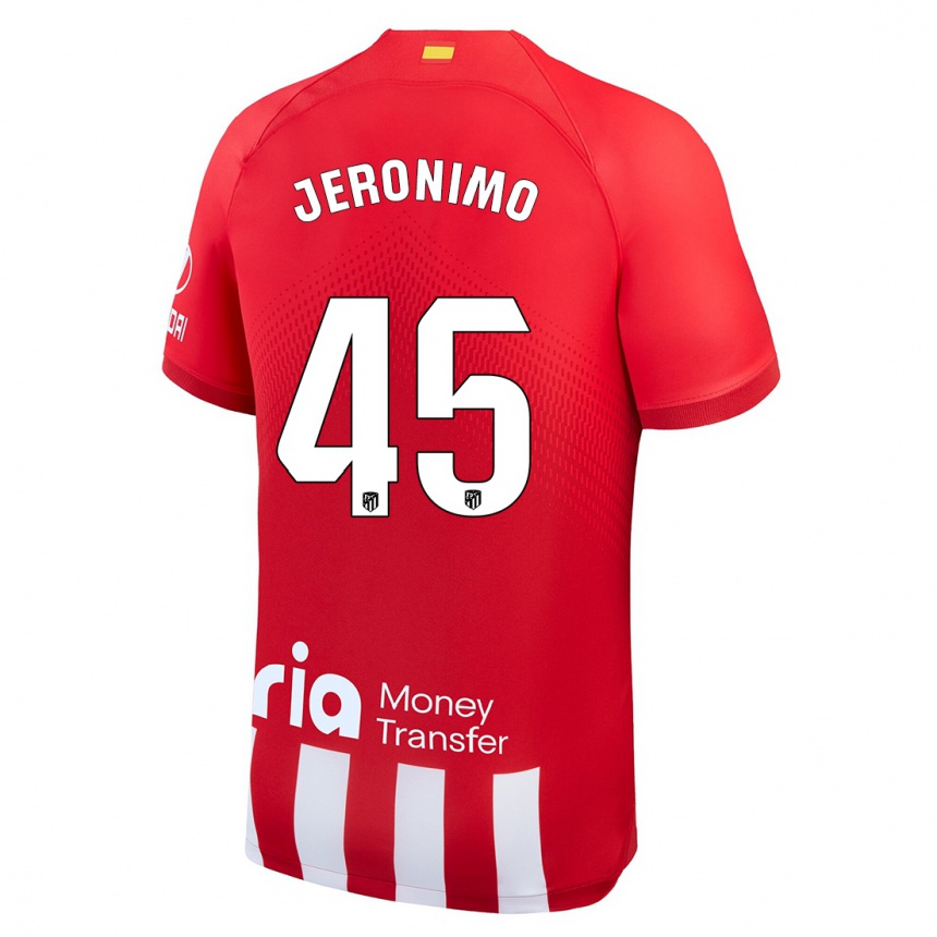 Vaikiškas Isaiah Jeronimo #45 Raudona Balta Namų Marškinėliai 2023/24 T-Shirt