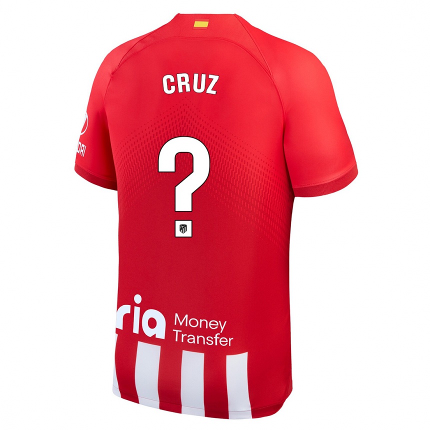 Vaikiškas Alberto Cruz #0 Raudona Balta Namų Marškinėliai 2023/24 T-Shirt