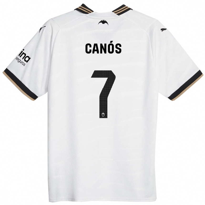 Vaikiškas Sergi Canós #7 Baltas Namų Marškinėliai 2023/24 T-Shirt