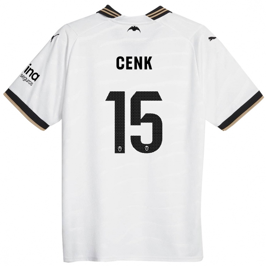 Vaikiškas Cenk Ozkacar #15 Baltas Namų Marškinėliai 2023/24 T-Shirt