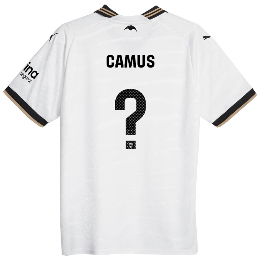 Vaikiškas Marco Camus #0 Baltas Namų Marškinėliai 2023/24 T-Shirt