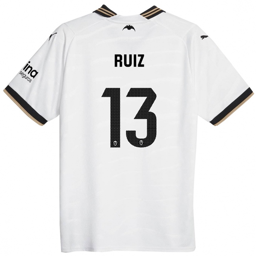 Vaikiškas Nil Ruiz #13 Baltas Namų Marškinėliai 2023/24 T-Shirt