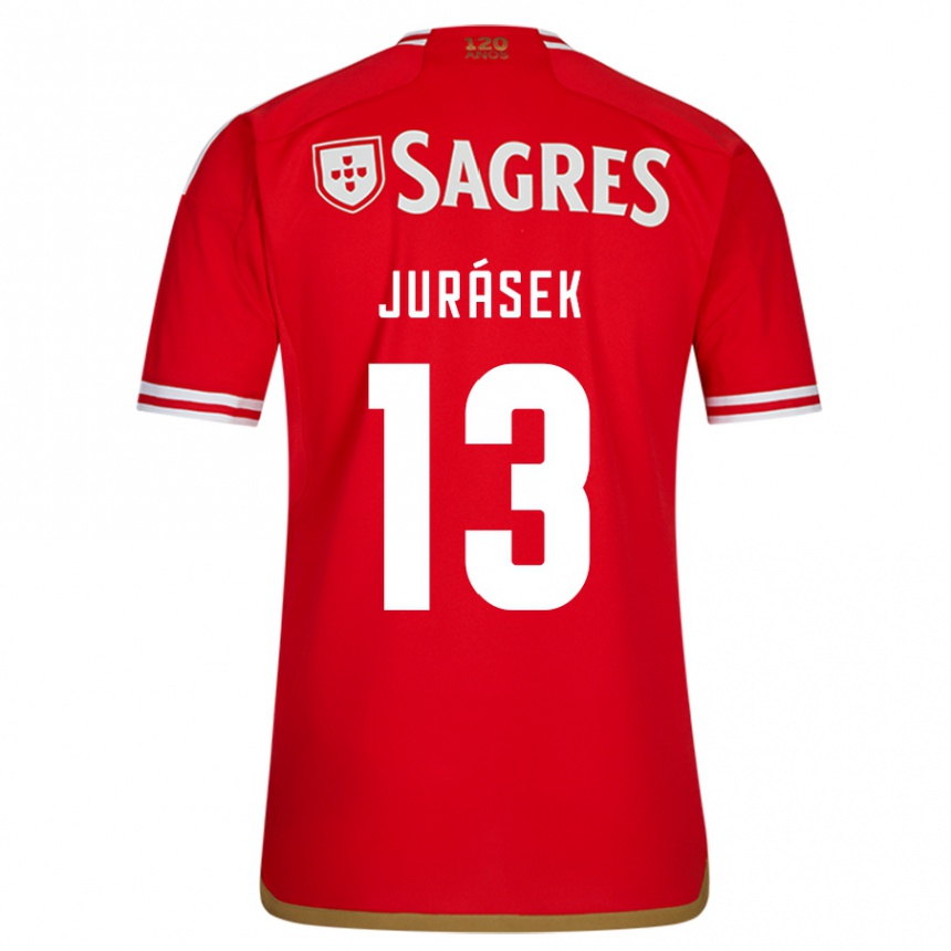 Vaikiškas David Jurásek #13 Raudona Namų Marškinėliai 2023/24 T-Shirt