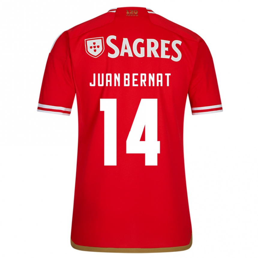 Vaikiškas Juan Bernat #14 Raudona Namų Marškinėliai 2023/24 T-Shirt