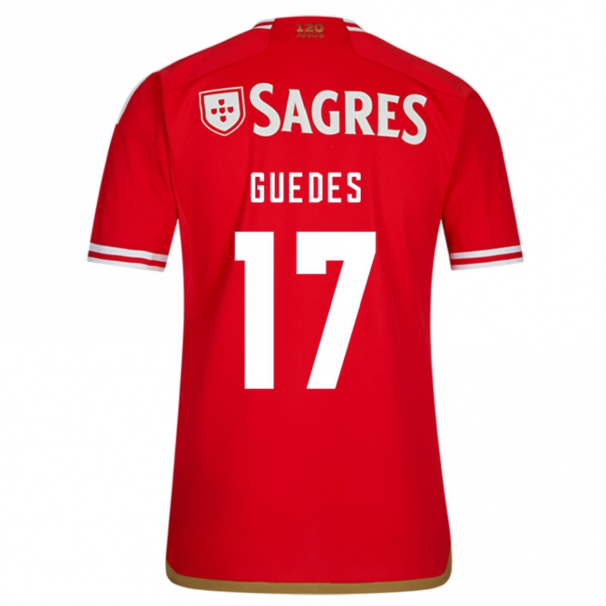 Vaikiškas Gonçalo Guedes #17 Raudona Namų Marškinėliai 2023/24 T-Shirt