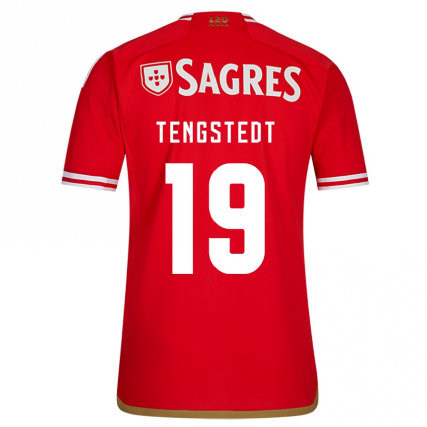 Vaikiškas Casper Tengstedt #19 Raudona Namų Marškinėliai 2023/24 T-Shirt