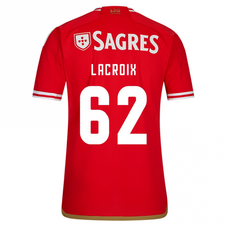 Vaikiškas Lenny Lacroix #62 Raudona Namų Marškinėliai 2023/24 T-Shirt