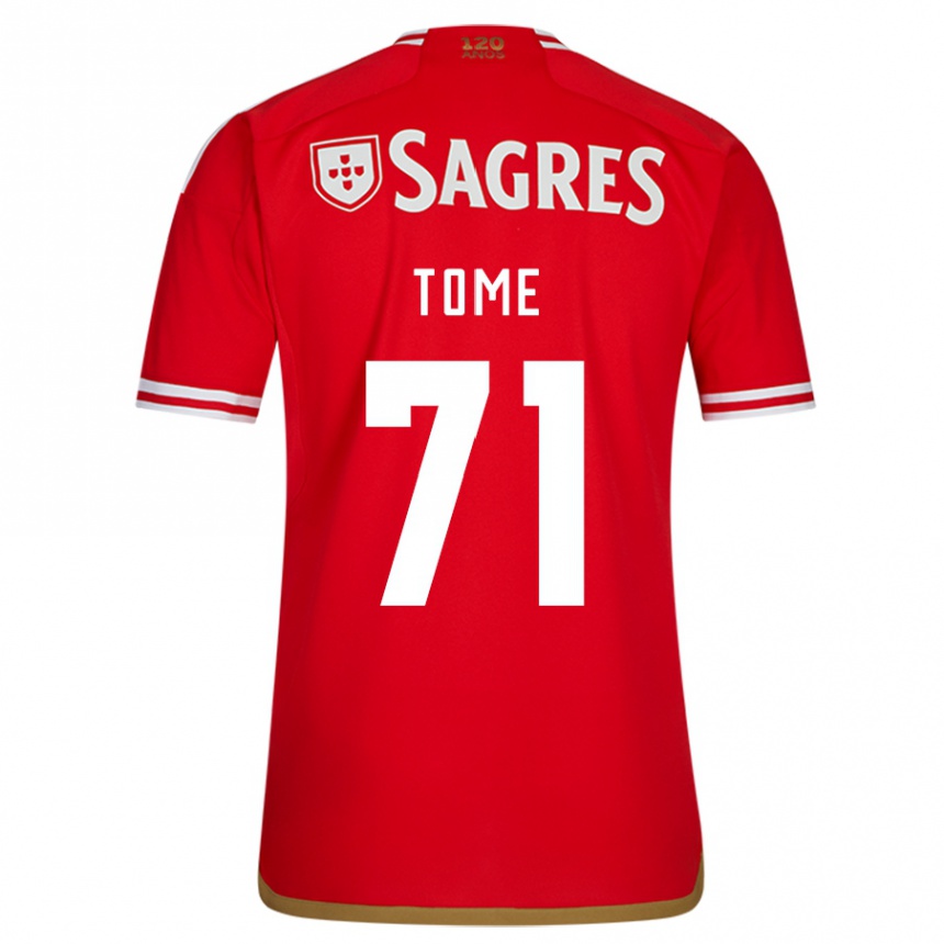 Vaikiškas João Tomé #71 Raudona Namų Marškinėliai 2023/24 T-Shirt