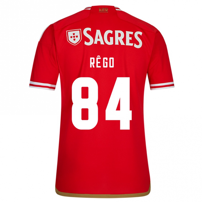 Vaikiškas João Rêgo #84 Raudona Namų Marškinėliai 2023/24 T-Shirt