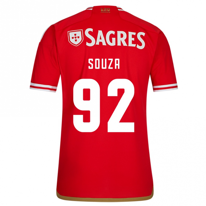 Vaikiškas Pedro Souza #92 Raudona Namų Marškinėliai 2023/24 T-Shirt