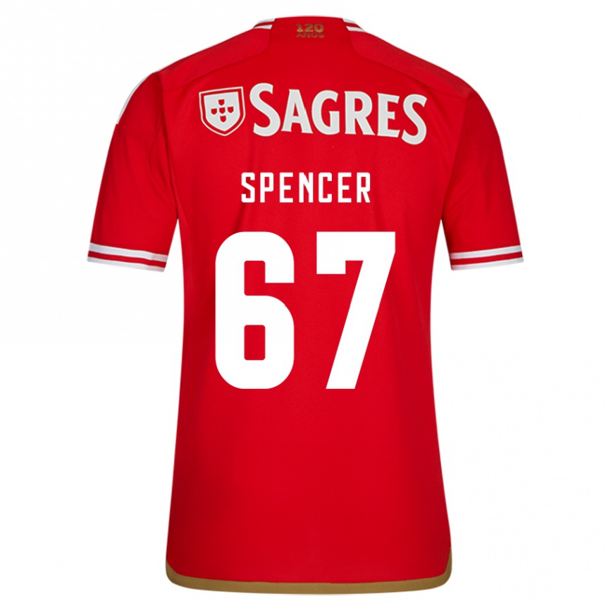 Vaikiškas Diogo Spencer #67 Raudona Namų Marškinėliai 2023/24 T-Shirt