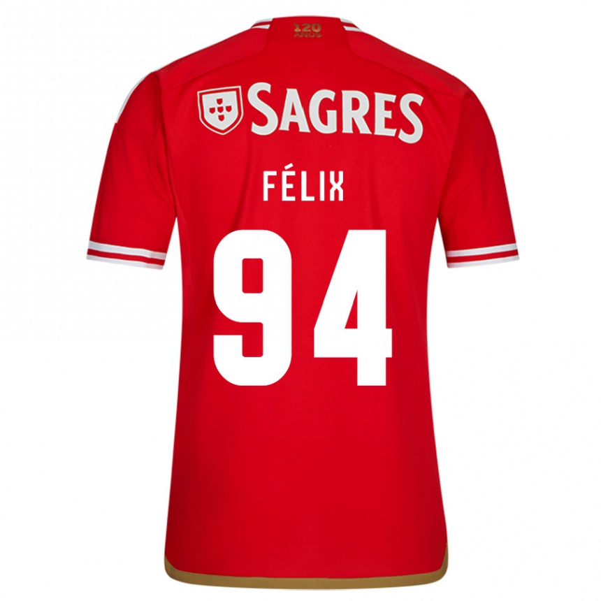 Vaikiškas Hugo Félix #94 Raudona Namų Marškinėliai 2023/24 T-Shirt