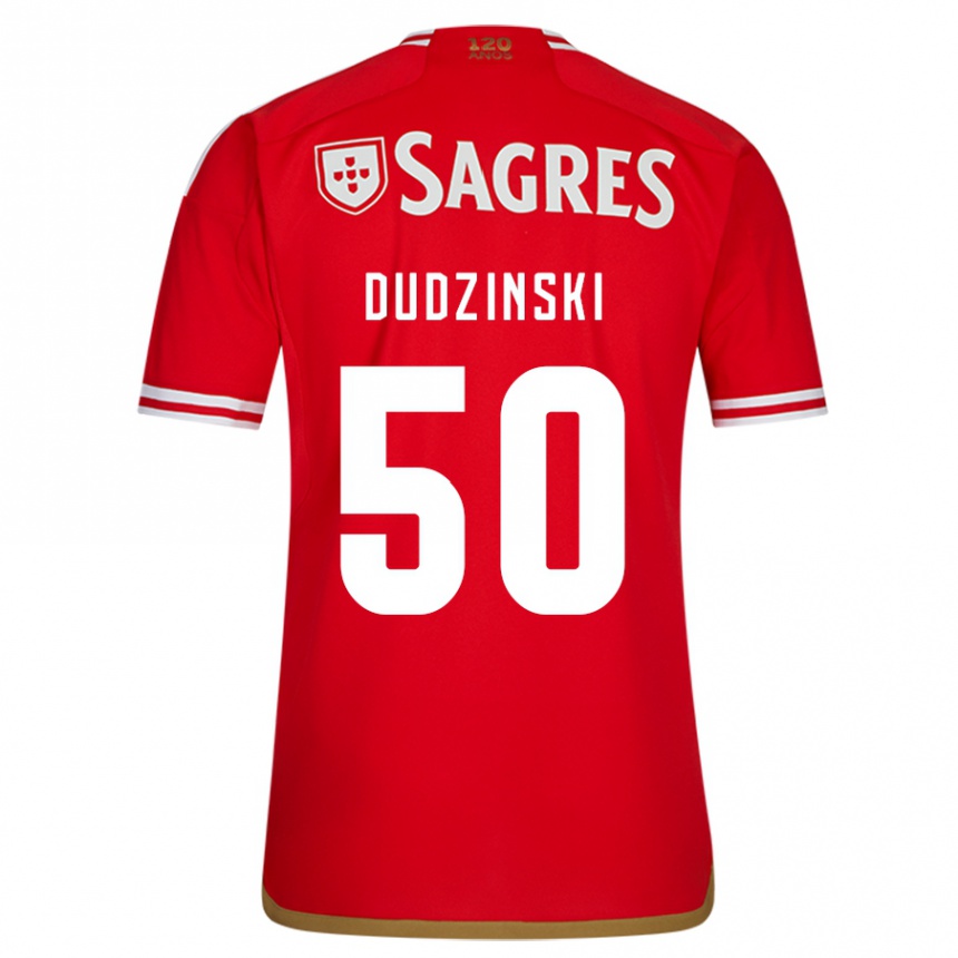 Vaikiškas Marcel Dudzinski #50 Raudona Namų Marškinėliai 2023/24 T-Shirt