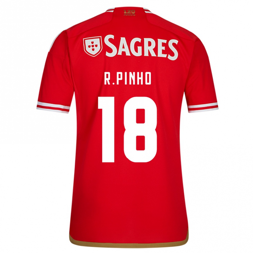 Vaikiškas Rodrigo Pinho #18 Raudona Namų Marškinėliai 2023/24 T-Shirt