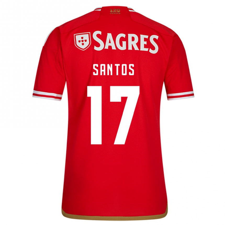 Vaikiškas Daniela Santos #17 Raudona Namų Marškinėliai 2023/24 T-Shirt