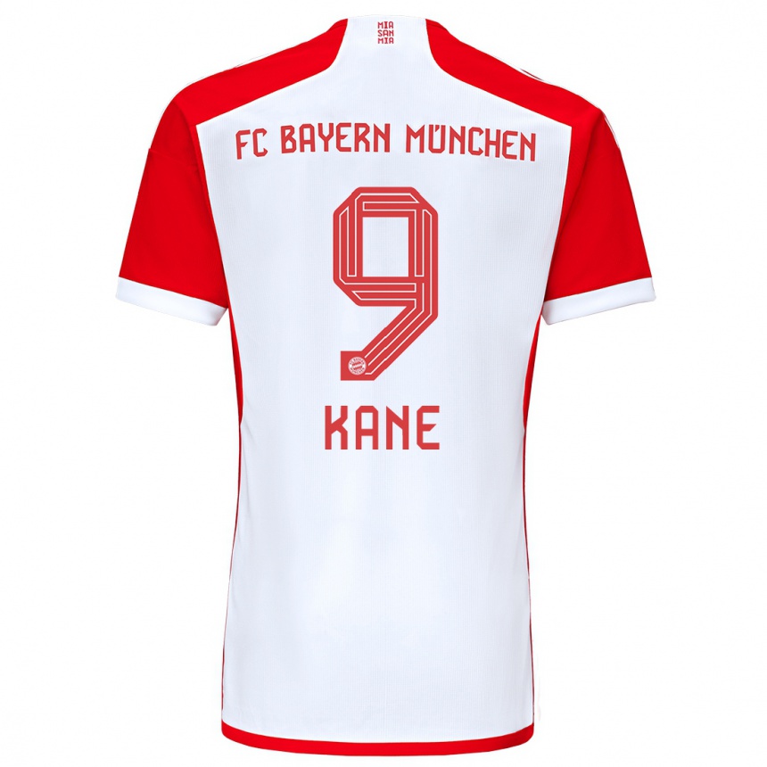 Vaikiškas Harry Kane #9 Raudona Balta Namų Marškinėliai 2023/24 T-Shirt