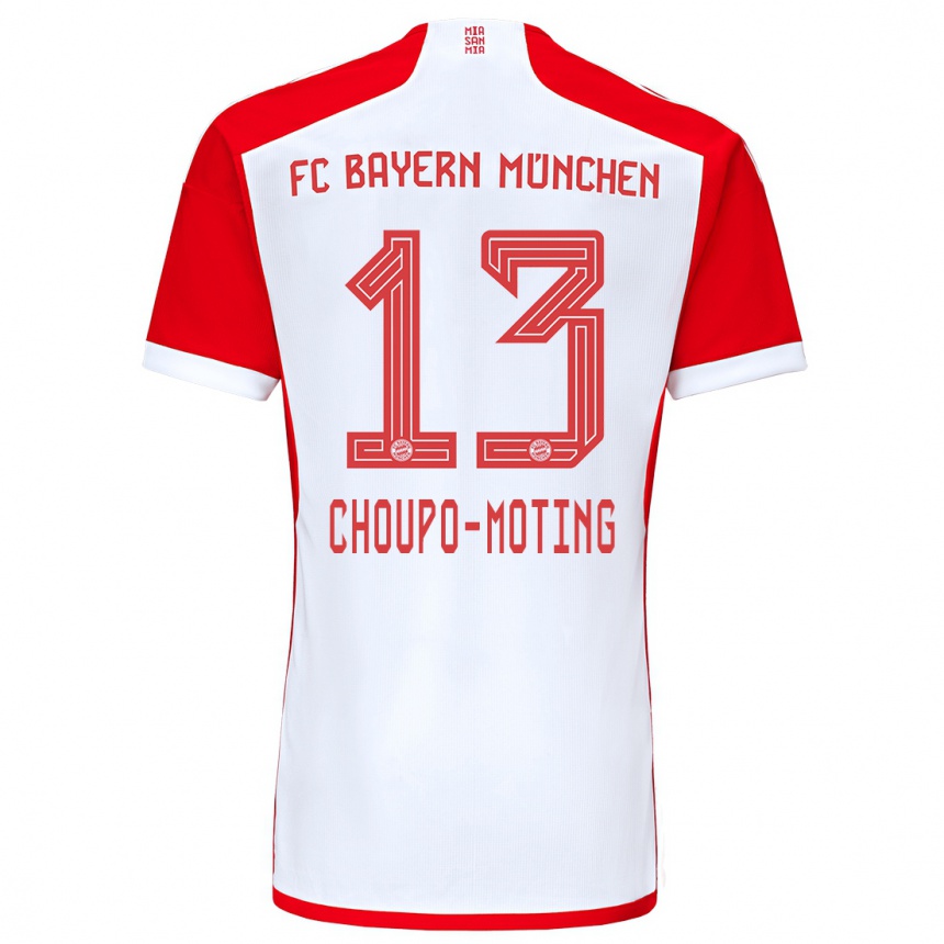 Vaikiškas Eric Maxim Choupo-Moting #13 Raudona Balta Namų Marškinėliai 2023/24 T-Shirt