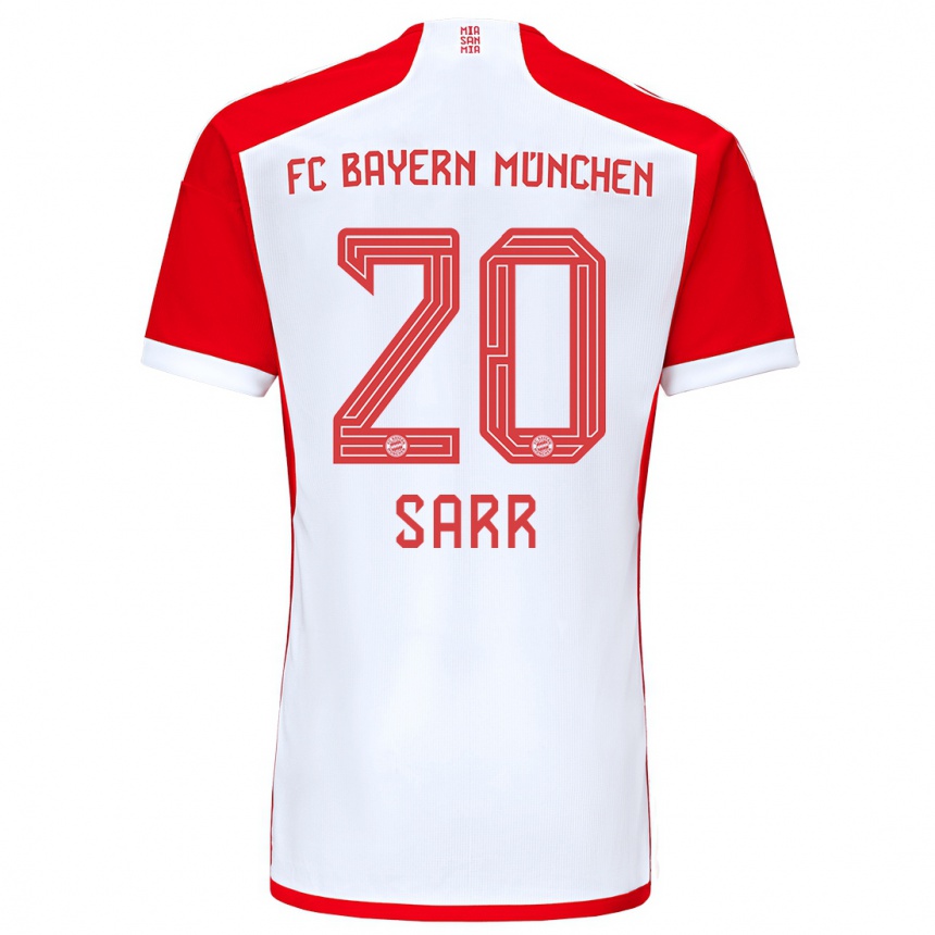 Vaikiškas Bouna Sarr #20 Raudona Balta Namų Marškinėliai 2023/24 T-Shirt