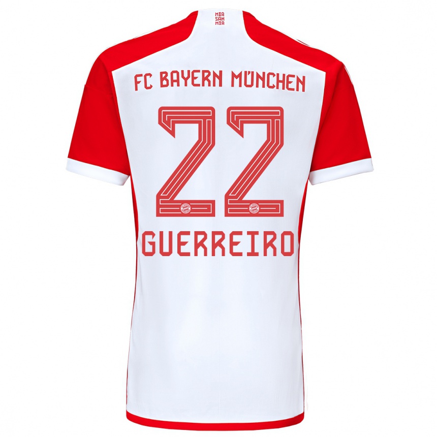 Vaikiškas Raphael Guerreiro #22 Raudona Balta Namų Marškinėliai 2023/24 T-Shirt