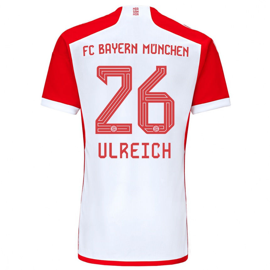 Vaikiškas Sven Ulreich #26 Raudona Balta Namų Marškinėliai 2023/24 T-Shirt