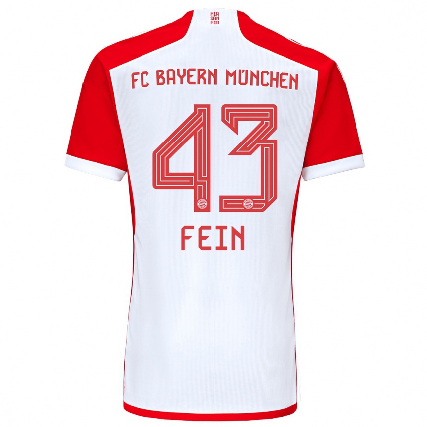 Vaikiškas Adrian Fein #43 Raudona Balta Namų Marškinėliai 2023/24 T-Shirt