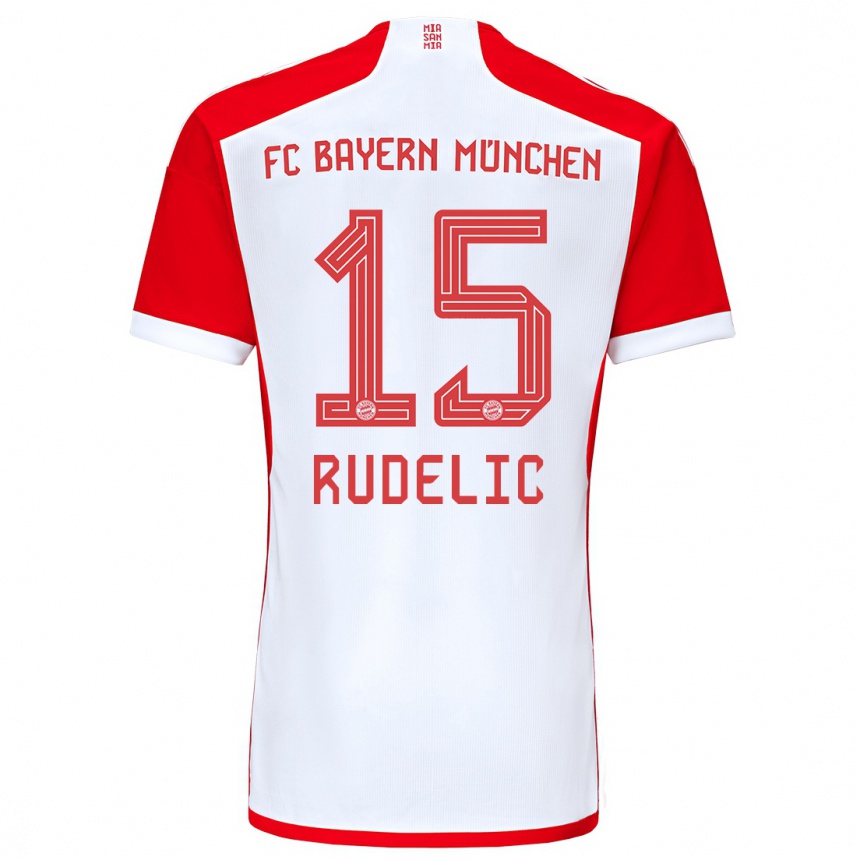 Vaikiškas Ivana Rudelic #15 Raudona Balta Namų Marškinėliai 2023/24 T-Shirt