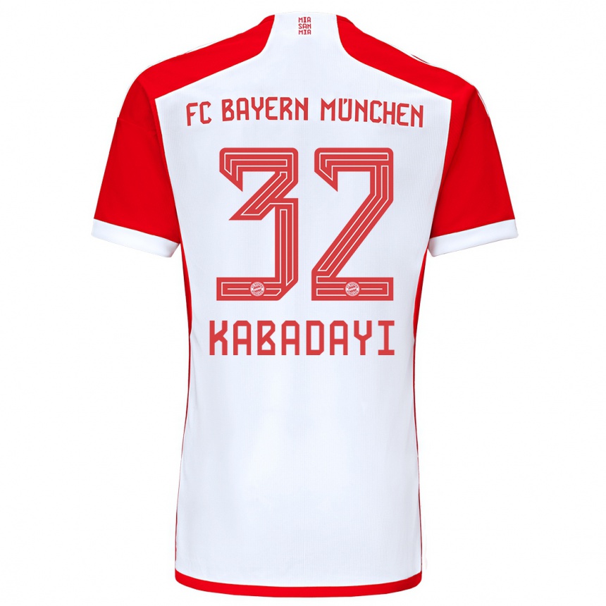 Vaikiškas Yusuf Kabadayi #32 Raudona Balta Namų Marškinėliai 2023/24 T-Shirt