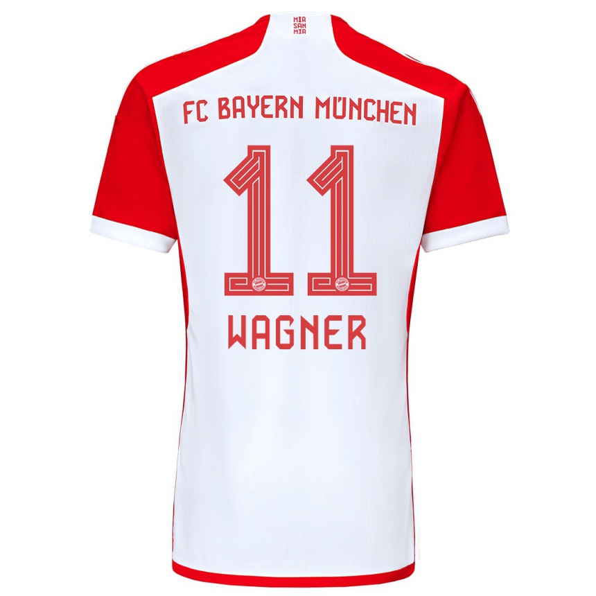 Vaikiškas Ricardo Wagner #11 Raudona Balta Namų Marškinėliai 2023/24 T-Shirt