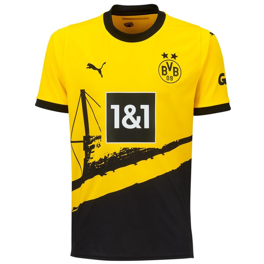 Vaikiškas Janz Siegfried #19 Geltona Namų Marškinėliai 2023/24 T-Shirt