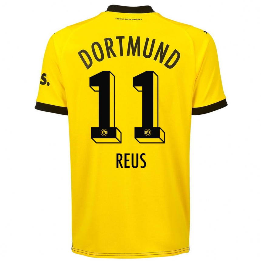 Vaikiškas Marco Reus #11 Geltona Namų Marškinėliai 2023/24 T-Shirt