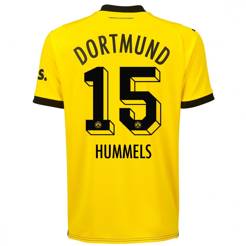 Vaikiškas Mats Hummels #15 Geltona Namų Marškinėliai 2023/24 T-Shirt