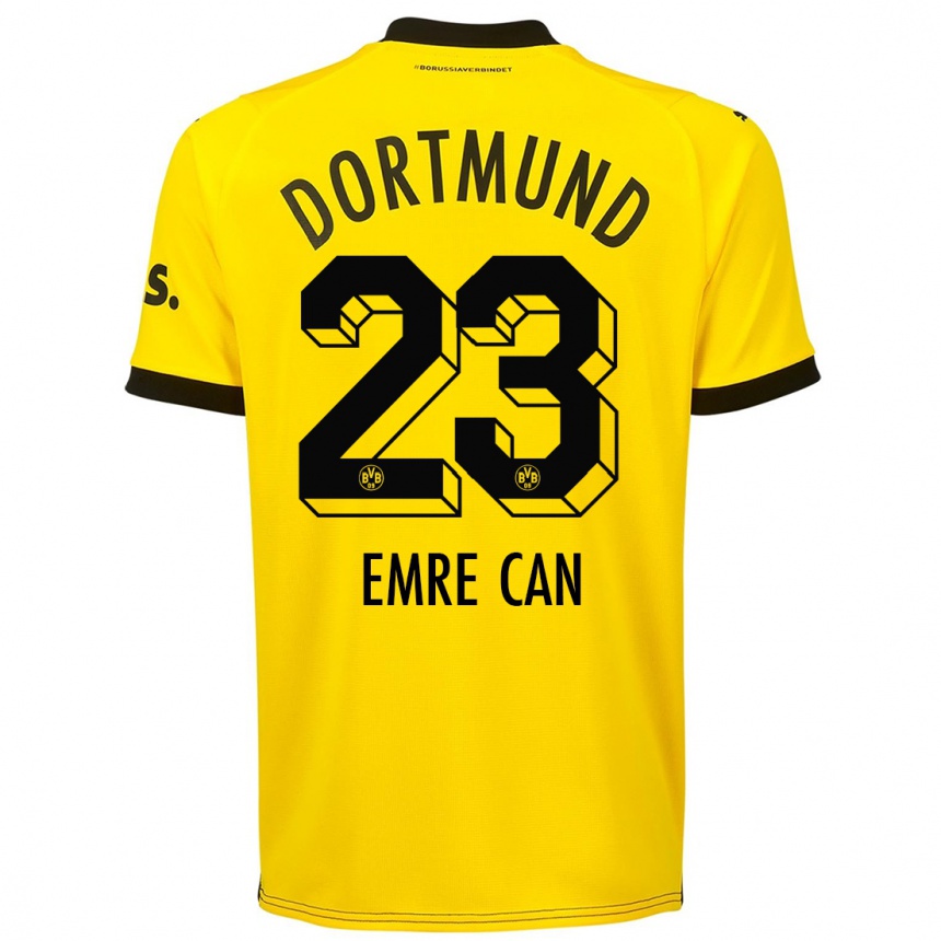 Vaikiškas Emre Can #23 Geltona Namų Marškinėliai 2023/24 T-Shirt