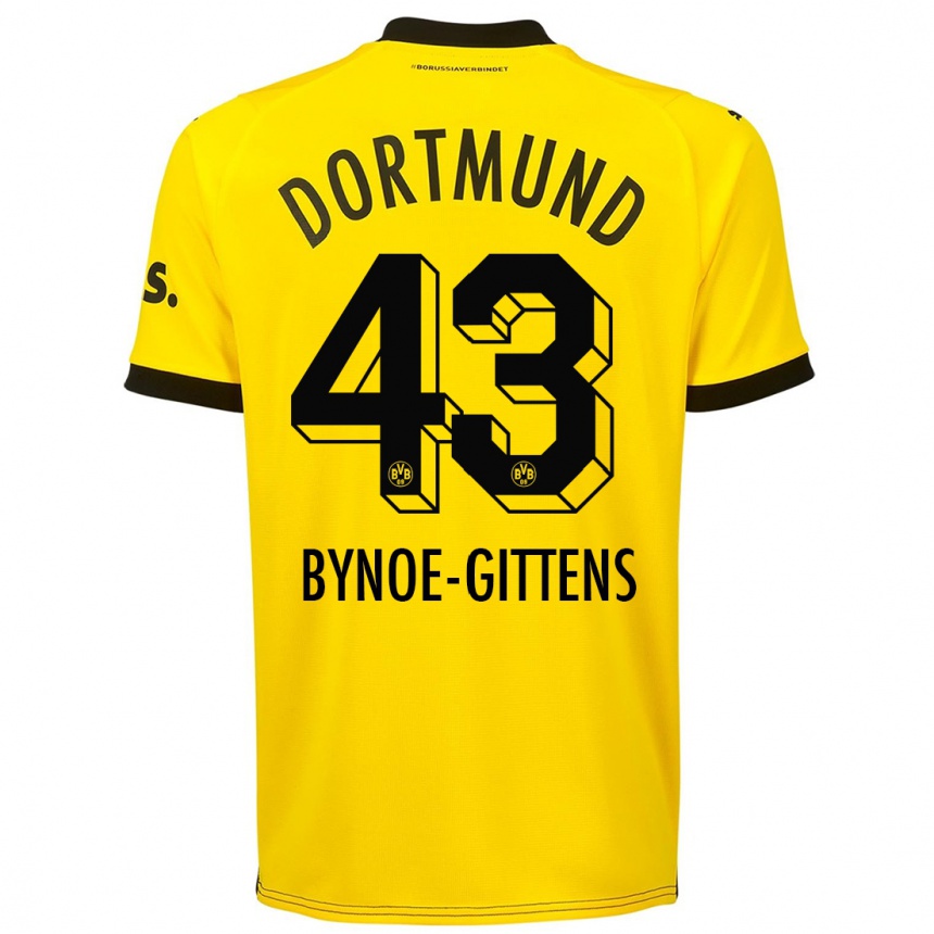 Vaikiškas Jamie Bynoe-Gittens #43 Geltona Namų Marškinėliai 2023/24 T-Shirt